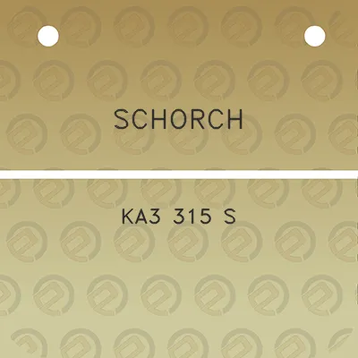 schorch-ka3-315-s