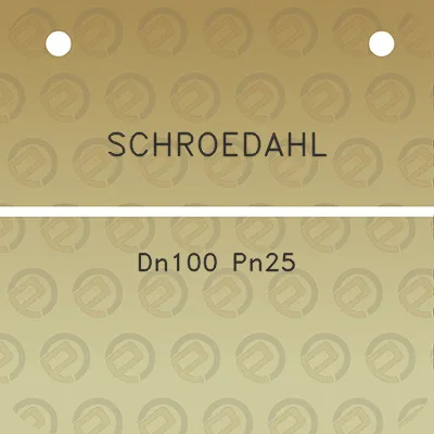 schroedahl-dn100-pn25