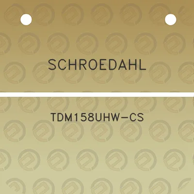 schroedahl-tdm158uhw-cs