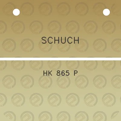 schuch-hk-865-p