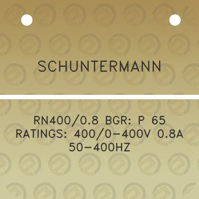 schuntermann-rn40008-bgr-p-65-ratings-4000-400v-08a-50-400hz