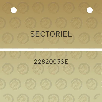 sectoriel-2282003se