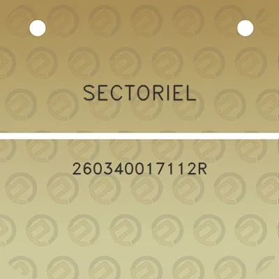 sectoriel-260340017112r