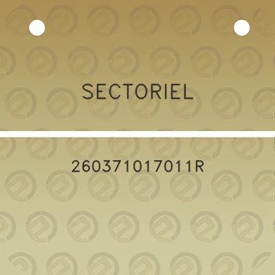 sectoriel-260371017011r