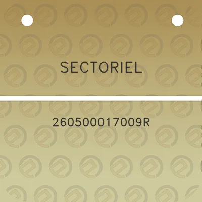 sectoriel-260500017009r