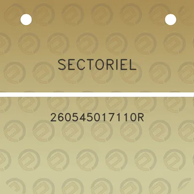 sectoriel-260545017110r