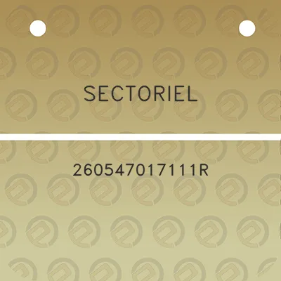 sectoriel-260547017111r