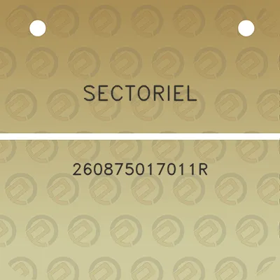 sectoriel-260875017011r