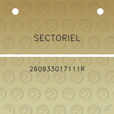 sectoriel-260933017111r