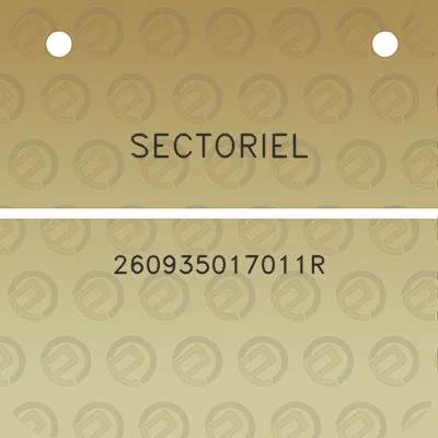 sectoriel-260935017011r