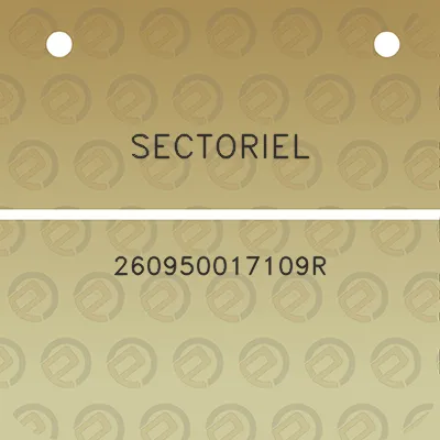 sectoriel-260950017109r