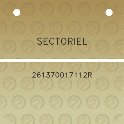 sectoriel-261370017112r