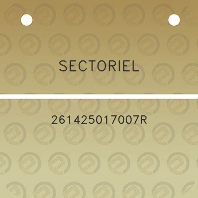 sectoriel-261425017007r