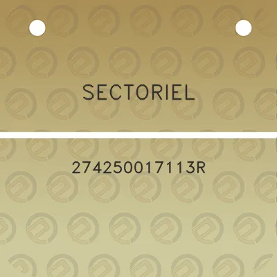 sectoriel-274250017113r