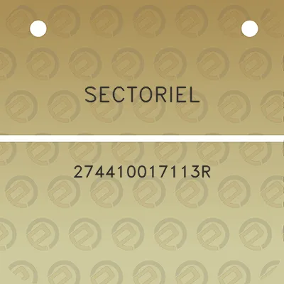 sectoriel-274410017113r