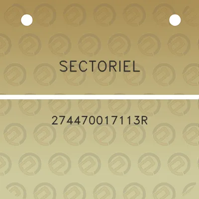 sectoriel-274470017113r