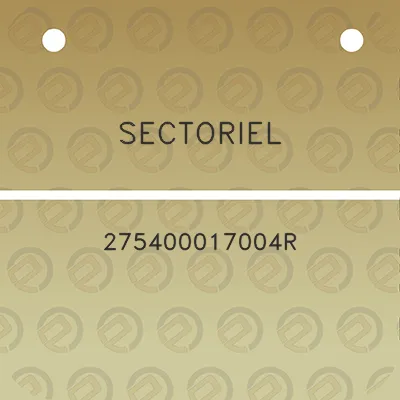 sectoriel-275400017004r