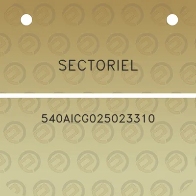 sectoriel-540aicg025023310