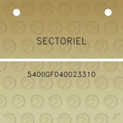 sectoriel-540iigf040023310