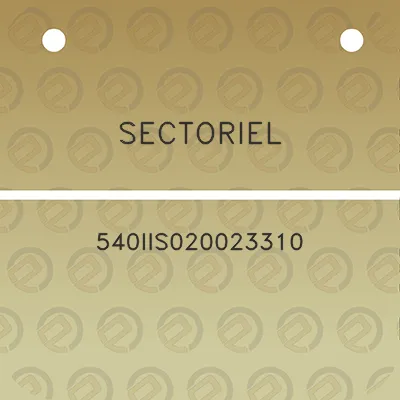 sectoriel-540iis020023310