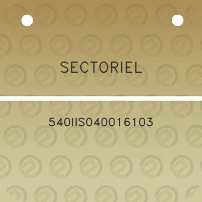 sectoriel-540iis040016103