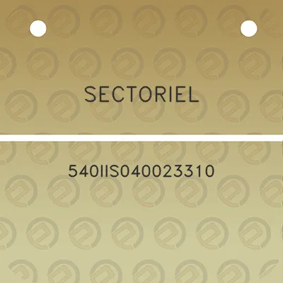 sectoriel-540iis040023310