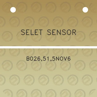 selet-sensor-b026515nov6