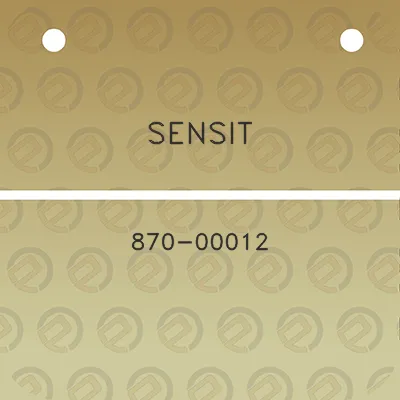 sensit-870-00012