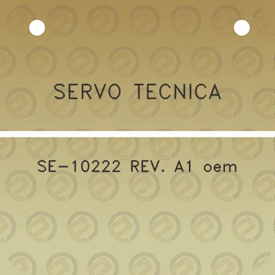 servo-tecnica-se-10222-rev-a1-oem