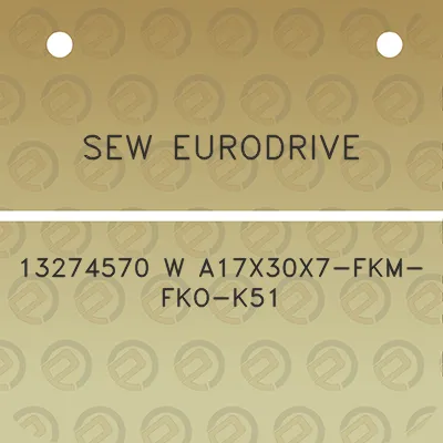 sew-eurodrive-13274570-w-a17x30x7-fkm-fko-k51