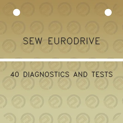 sew-eurodrive-40-diagnostics-and-tests