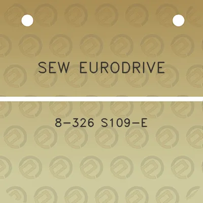 sew-eurodrive-8-326-s109-e