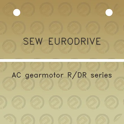 sew-eurodrive-ac-gearmotor-rdr-series