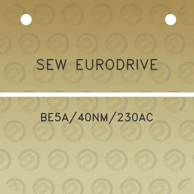 sew-eurodrive-be5a40nm230ac