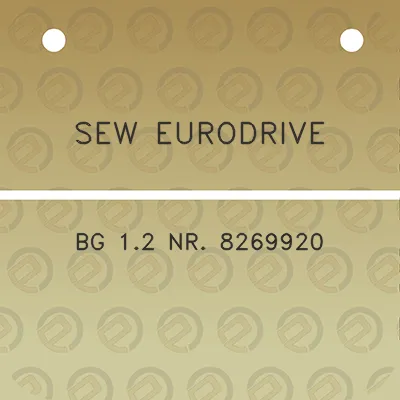 sew-eurodrive-bg-12-nr-8269920