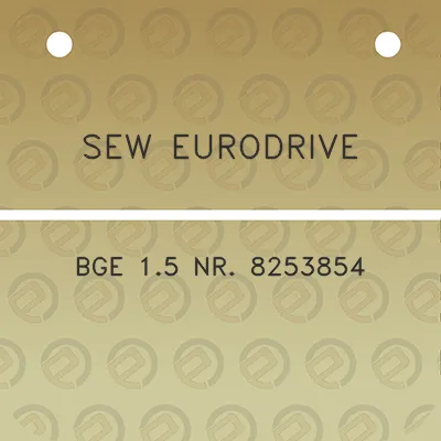 sew-eurodrive-bge-15-nr-8253854