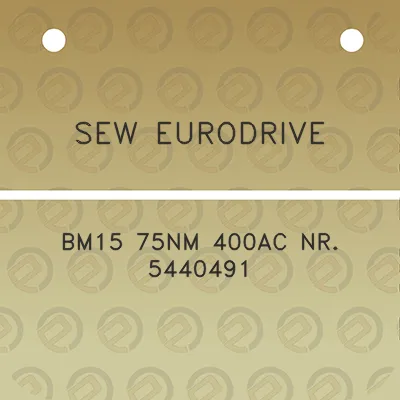 sew-eurodrive-bm15-75nm-400ac-nr-5440491