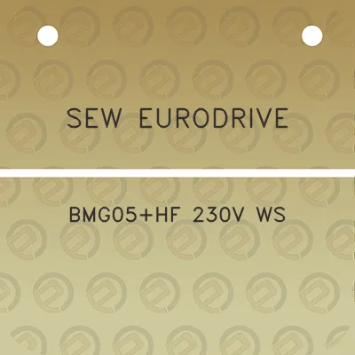 sew-eurodrive-bmg05hf-230v-ws