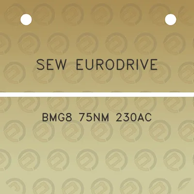 sew-eurodrive-bmg8-75nm-230ac