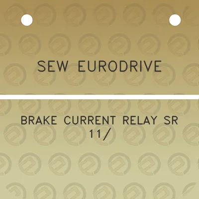 sew-eurodrive-brake-current-relay-sr-11