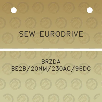 sew-eurodrive-brzda-be2b20nm230ac96dc