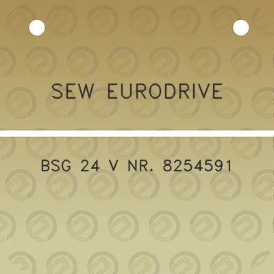 sew-eurodrive-bsg-24-v-nr-8254591