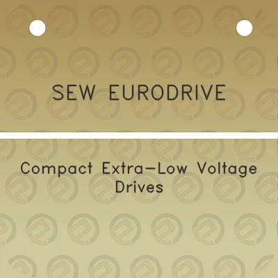 sew-eurodrive-compact-extra-low-voltage-drives