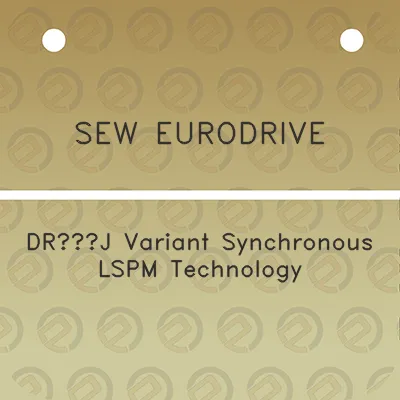 sew-eurodrive-drj-variant-synchronous-lspm-technology