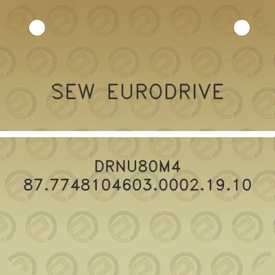 sew-eurodrive-drnu80m4-87774810460300021910