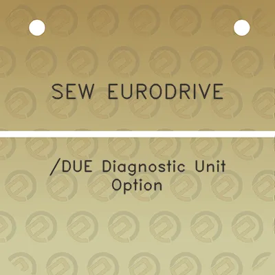 sew-eurodrive-due-diagnostic-unit-option