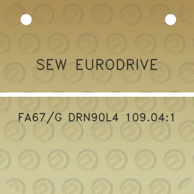 sew-eurodrive-fa67g-drn90l4-109041