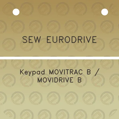 sew-eurodrive-keypad-movitrac-b-movidrive-b