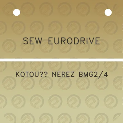 sew-eurodrive-kotouc-nerez-bmg24