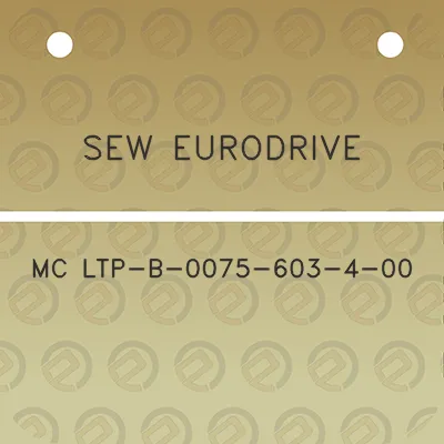 sew-eurodrive-mc-ltp-b-0075-603-4-00